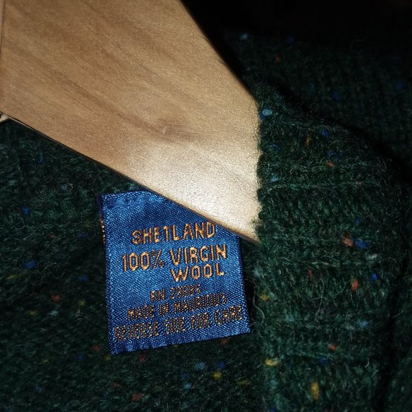 Pendleton Evergreen Shetland 100% Virgin Wool Sweater - Picture 6 of 15